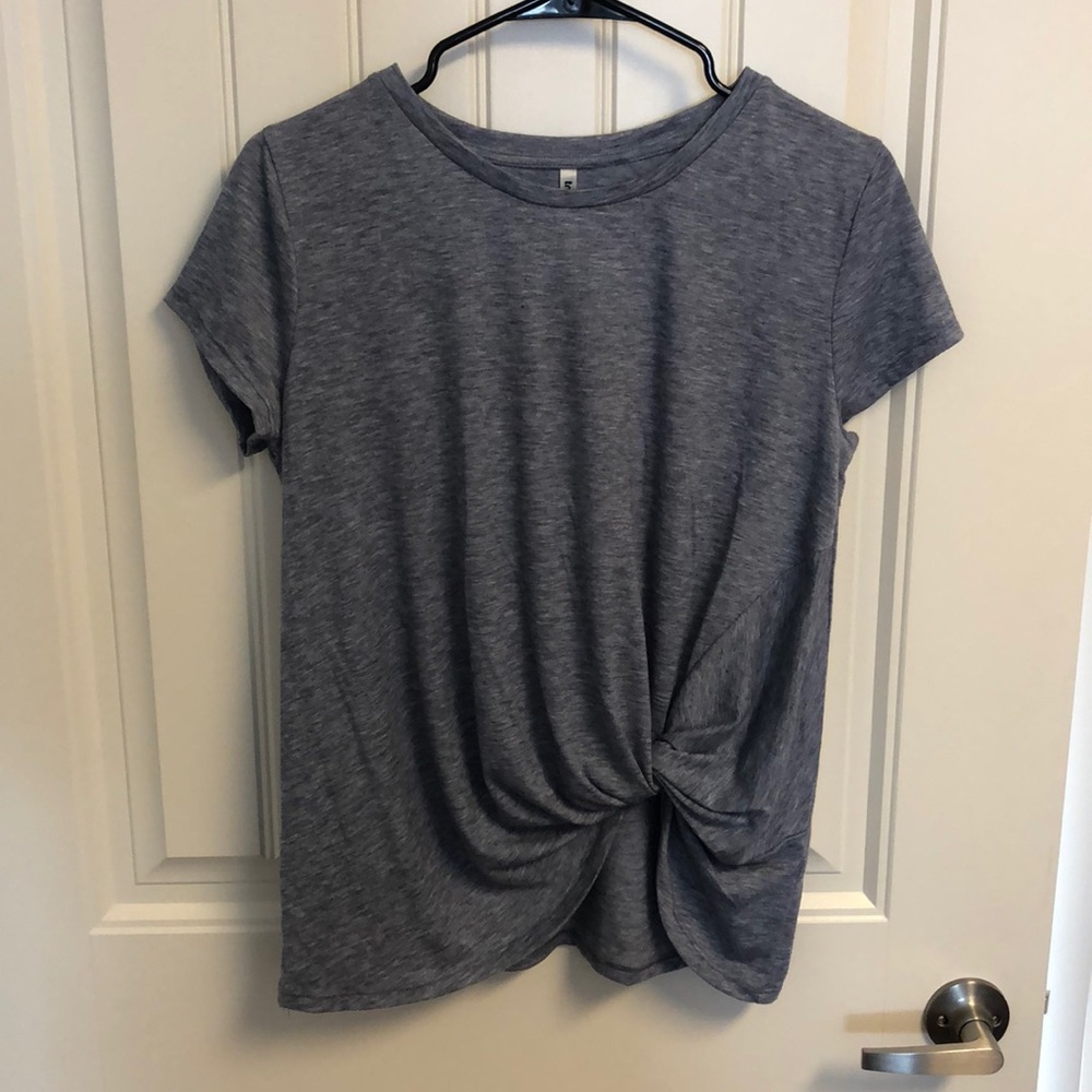 Heathered blue top